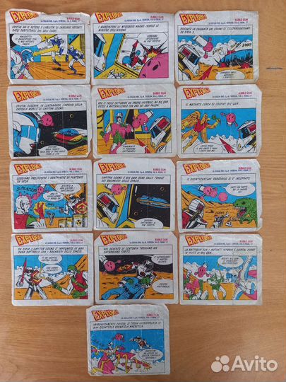 Вкладыши от жвачек 90 х