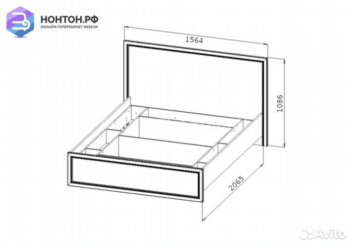 Кровать Александрия сосна санторини светлая