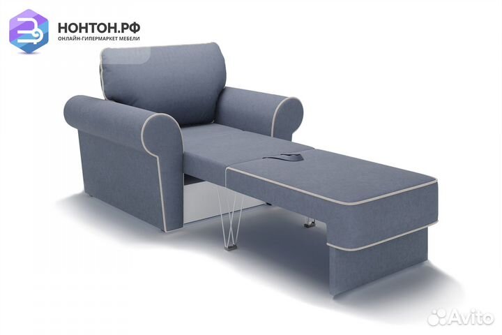 Кресло еврокнижка Прованс темно-серое