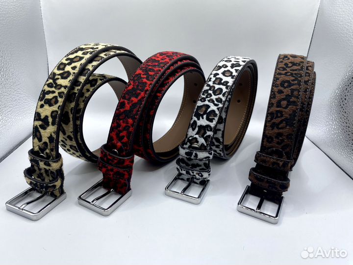 Ремень женский леопардовый