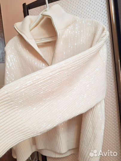 Свитер женский zara в паетки