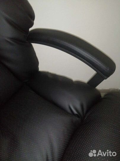 Кресло компьютерное фортуна-5/10 кожзам черный