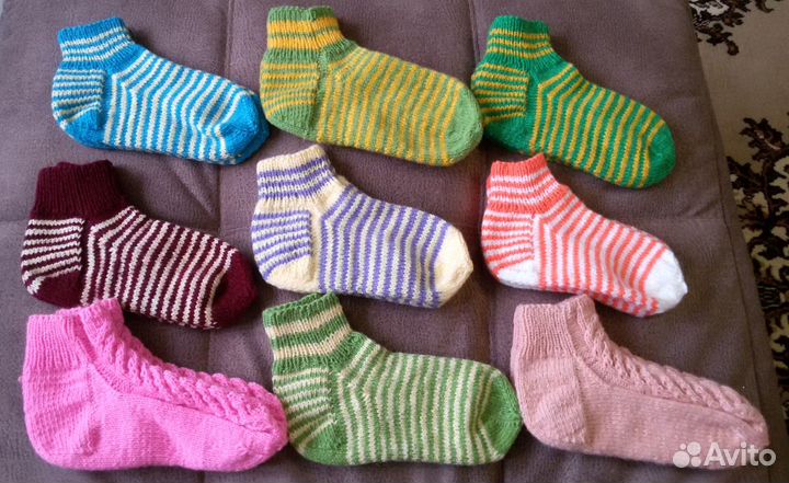 Вязаные носки для детей и взрослых