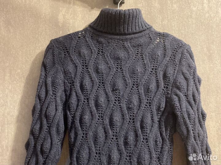 Свитер шерстяной детский длинный для девочек
