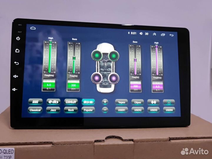 Магнитола CarAudio 5760B,2/32,qled,4G,9 дюймов