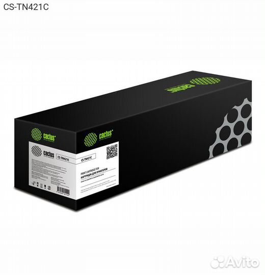 Тонер-картридж cactus TN-421C Лазерный Голубой 180