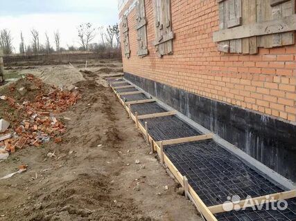 Бетонные работы отмостка