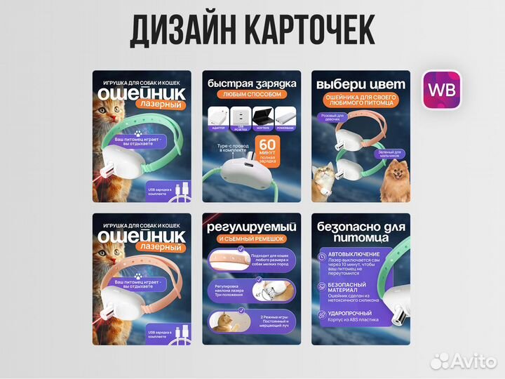 Инфографика/карточки для маркетплейсов (Ozon, WB)