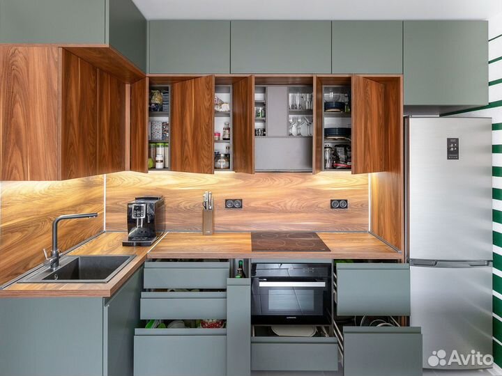 Кухня Сборка под проект с антресолями