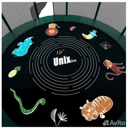 Батут unix line supreme game 8 ft (green)