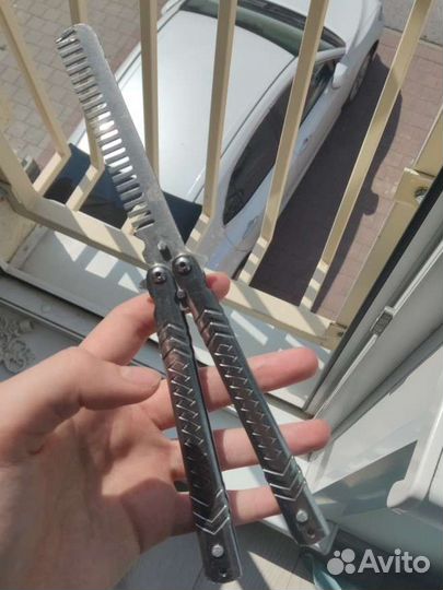 Тренировочный нож бабочка расческа