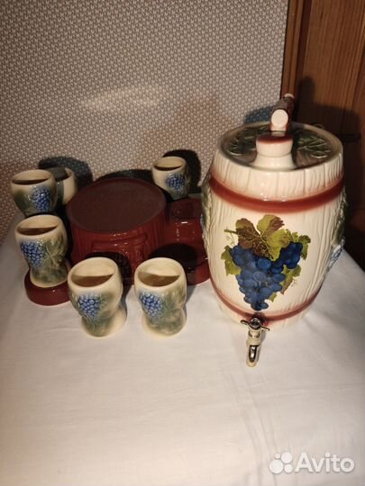 Бочонок для вина/напитков керамический