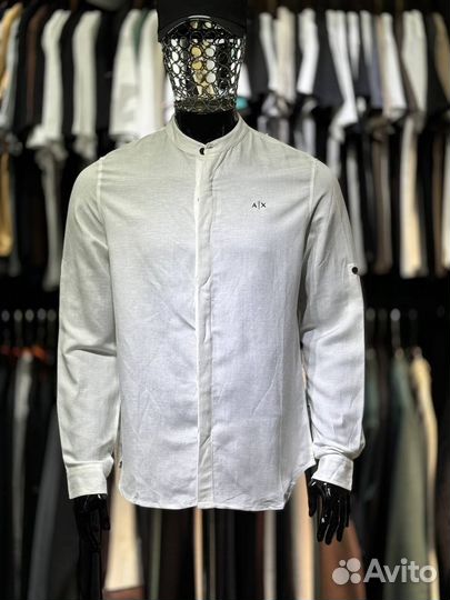 Рубашка мужская из льна armani exchange