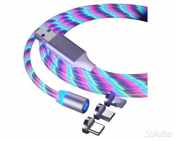 Кабель USB магнитный светящийся