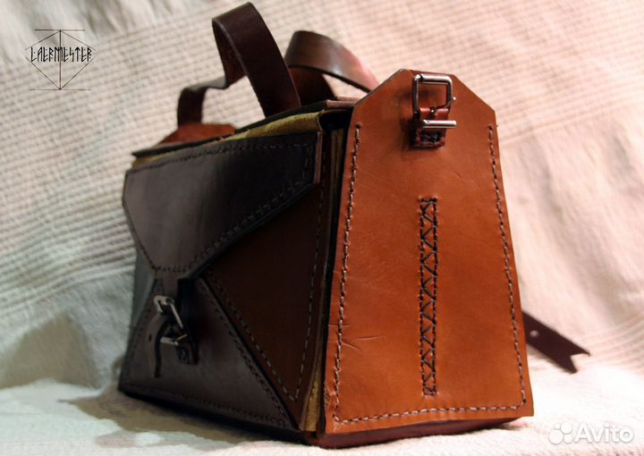 Сумка из натуральной кожи серии Mosaikk с двумя от