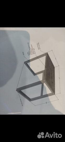 Письменный стол из массива лофт