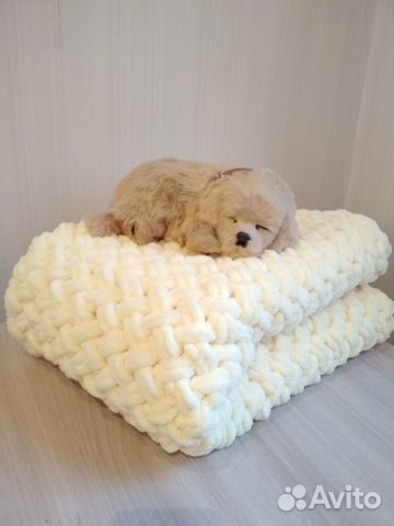 Плед детский вязаный ручная работа