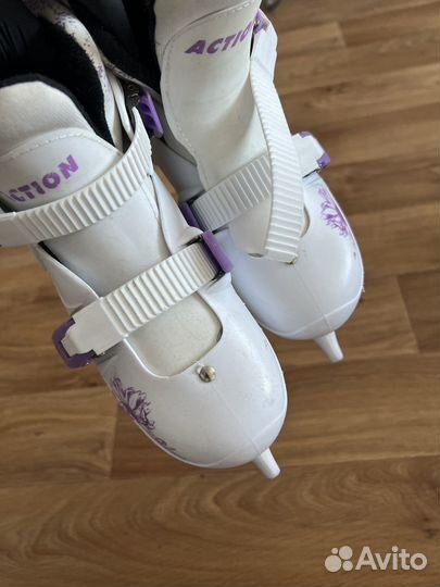 Коньки фигурные раздвижные 33-36 размер