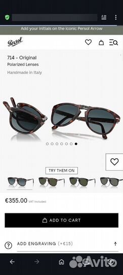 Очки складные Persol 714, made in Italy, polarized