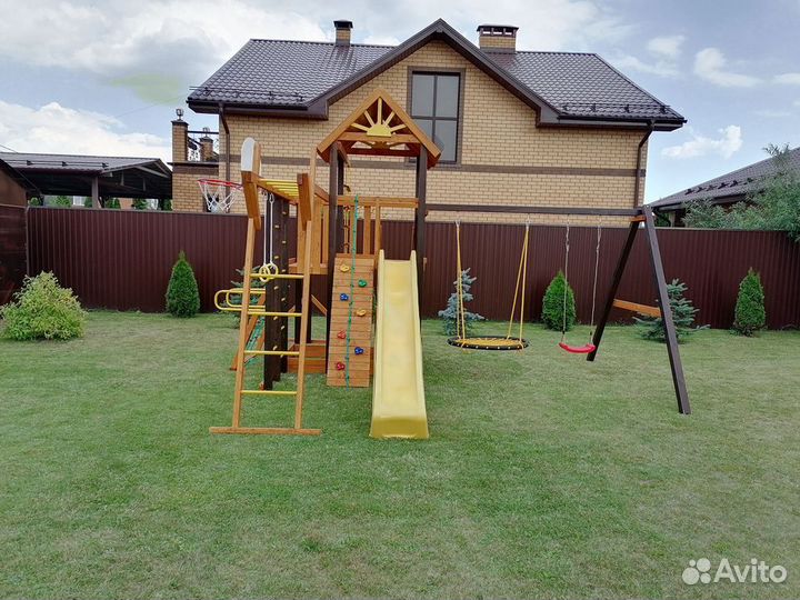 Игровые деревянные площадки для детей