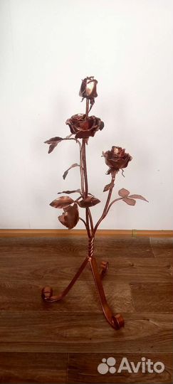 Металлические цветы. Розы, гладиолусы