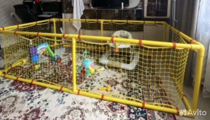 Манеж Leco Home детский с сеткой 125 х 250 см