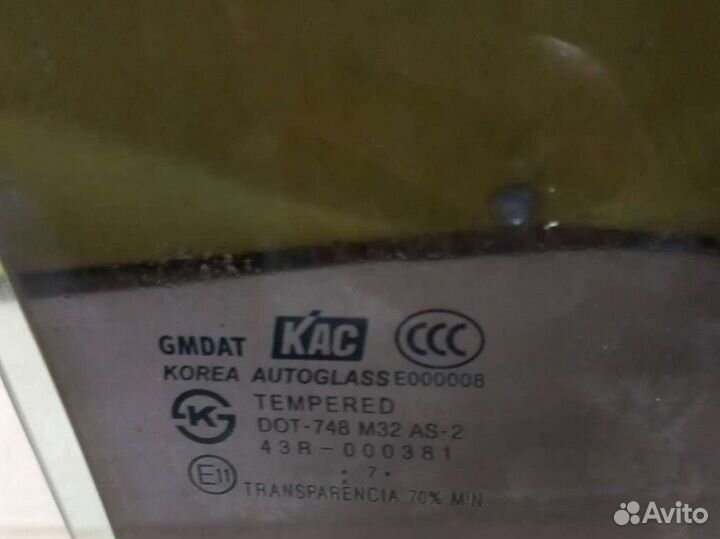 Стекло заднее правое Дэу Джентра