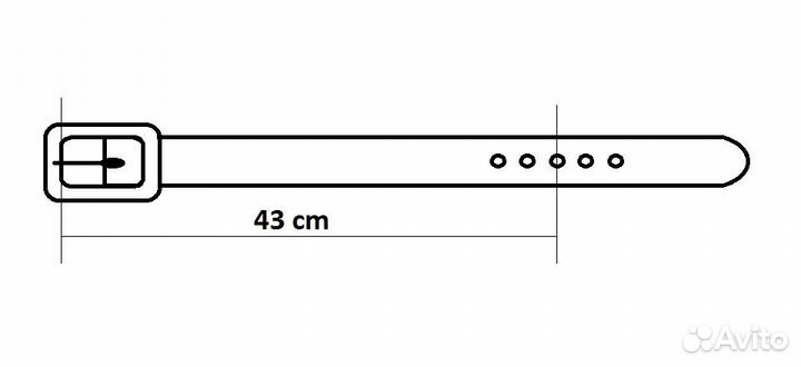 Кожаный ошейник для собак, ширина 2 см / 2.5 см