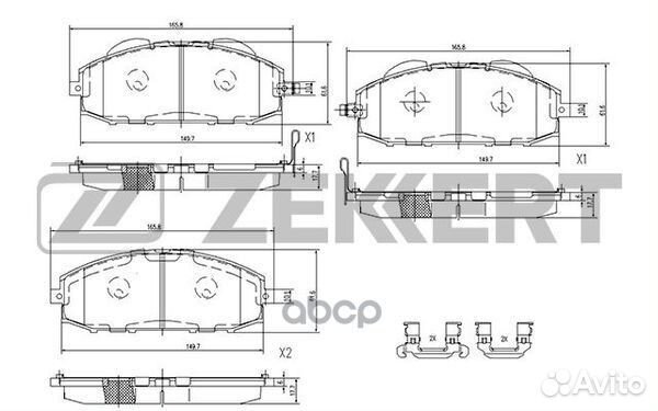 Колодки торм. диск. передн. Nissan Patrol (Y61)
