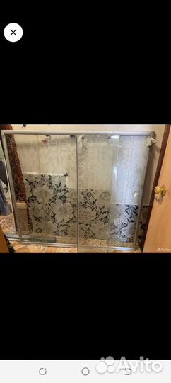 Ширма перегородка стеклянная для ванны