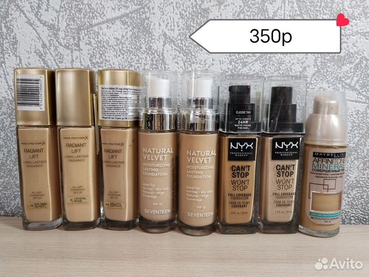 Тональный крем Max Factor, Maybelline, L'Oréal