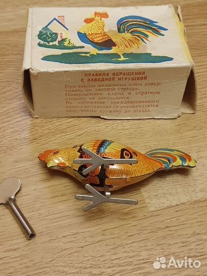 Петушок заводной механический СССР