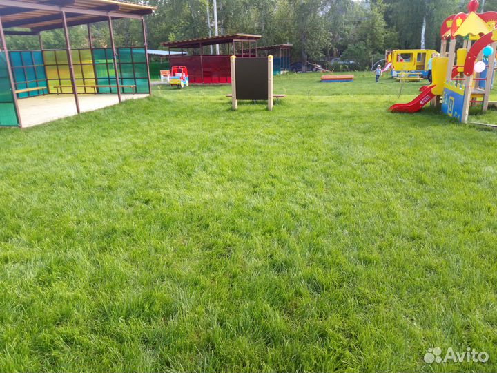 Укладка рулонного газона, и посев газона