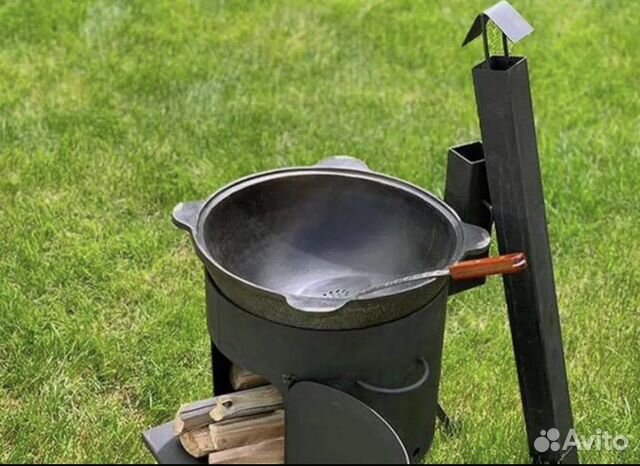 Печь для казана 12л с трубой