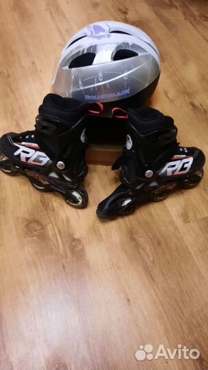 Роликовые коньки rollerblade, защита, шлем