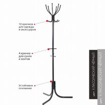 Вешалка напольная чёрная
