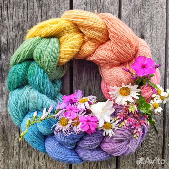 Пряжа ручного окрашивания дундага для вязания