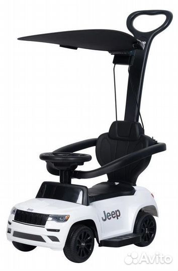 Машинка-каталка jeep с крышей и ручкой