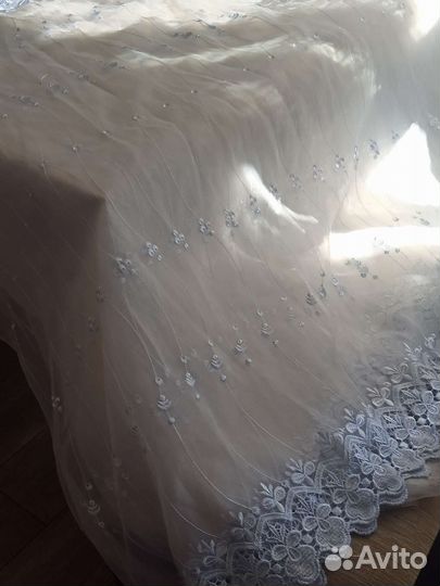 Занавеска органза 5 м/ Отрез ткани новый