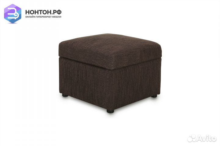 Пуф Квин рогожка коричневая