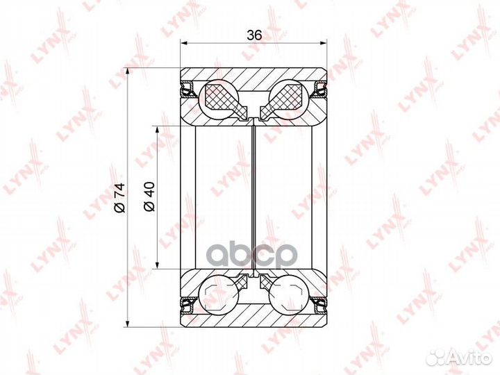 WB-1126 к-кт подшипника ступицы переднейNissan
