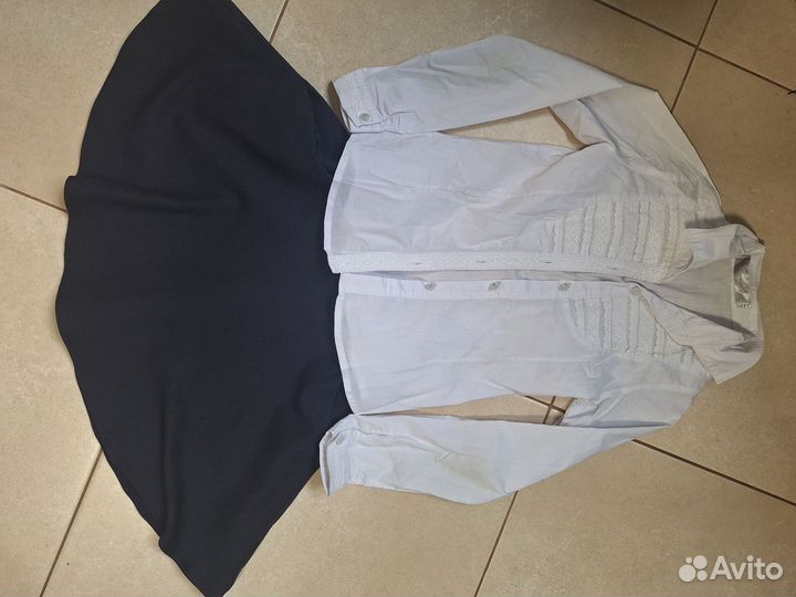 Школьное платье O'stin,юбка Chessford,блузки,128