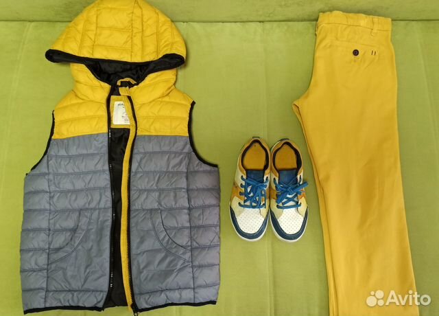 Жилетка, кеды + брюки в подарок