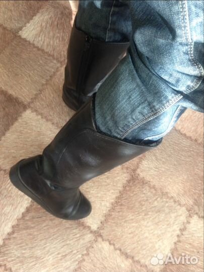 Зимние сапоги кожа р 37 - 37.5