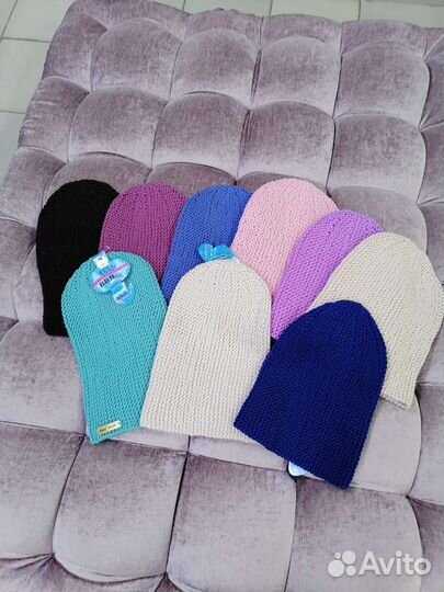 Шапочка hand made 100 мерин. шерсть Италия