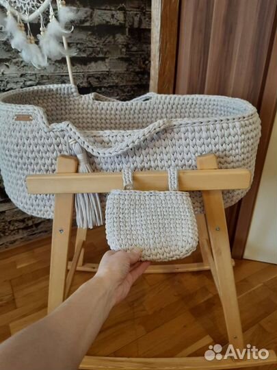 Люлька колыбель вязаная