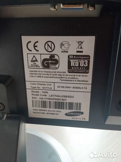 Монитор Samsung не рабочий