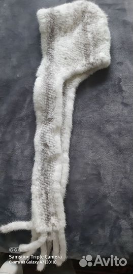 Капюшон с вязаной норки Новый