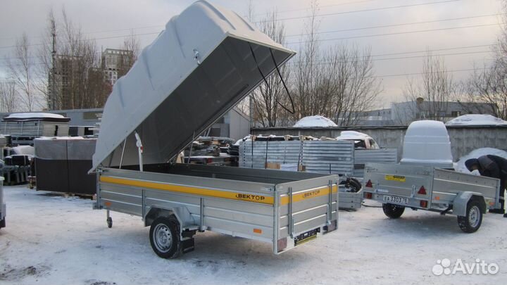 Прицеп лав-81012А евро борта380+240 мм+крышка Швец