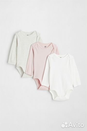 Набор боди с длинным рукавом hm 80 для девочки